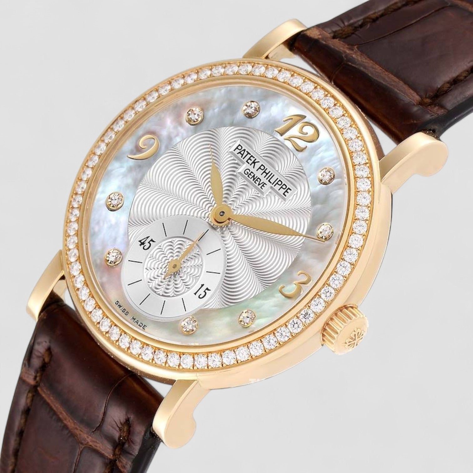 Calatrava Hand Wind Diamond Ladies Watch