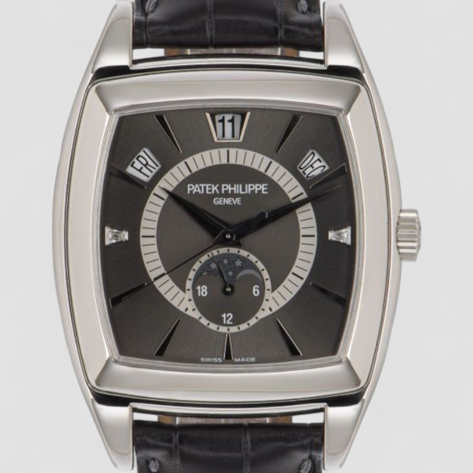 Gondolo Calendario 5135 Grey Dial Platinum