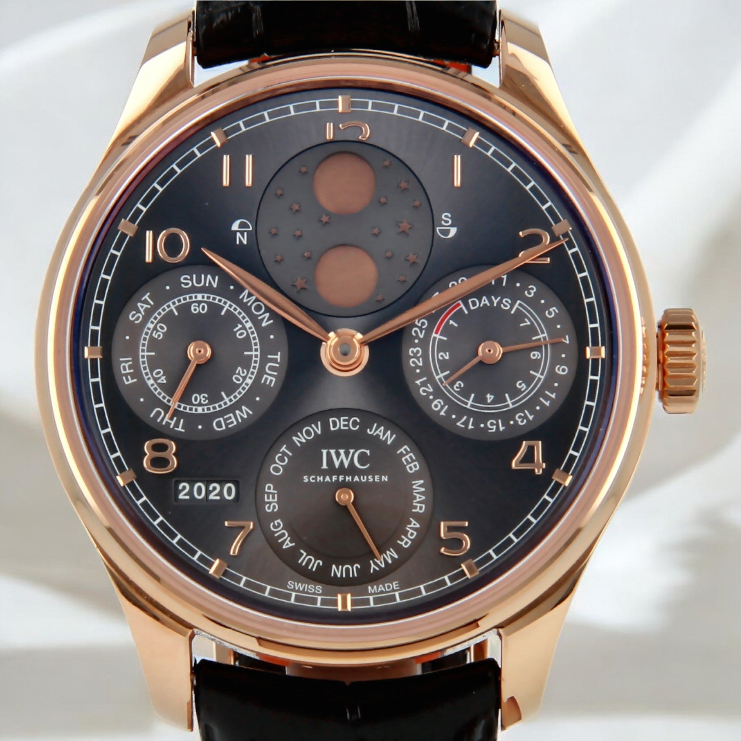 Portuguese Perpetual CalendarGrey Dial 18K Rose Gold