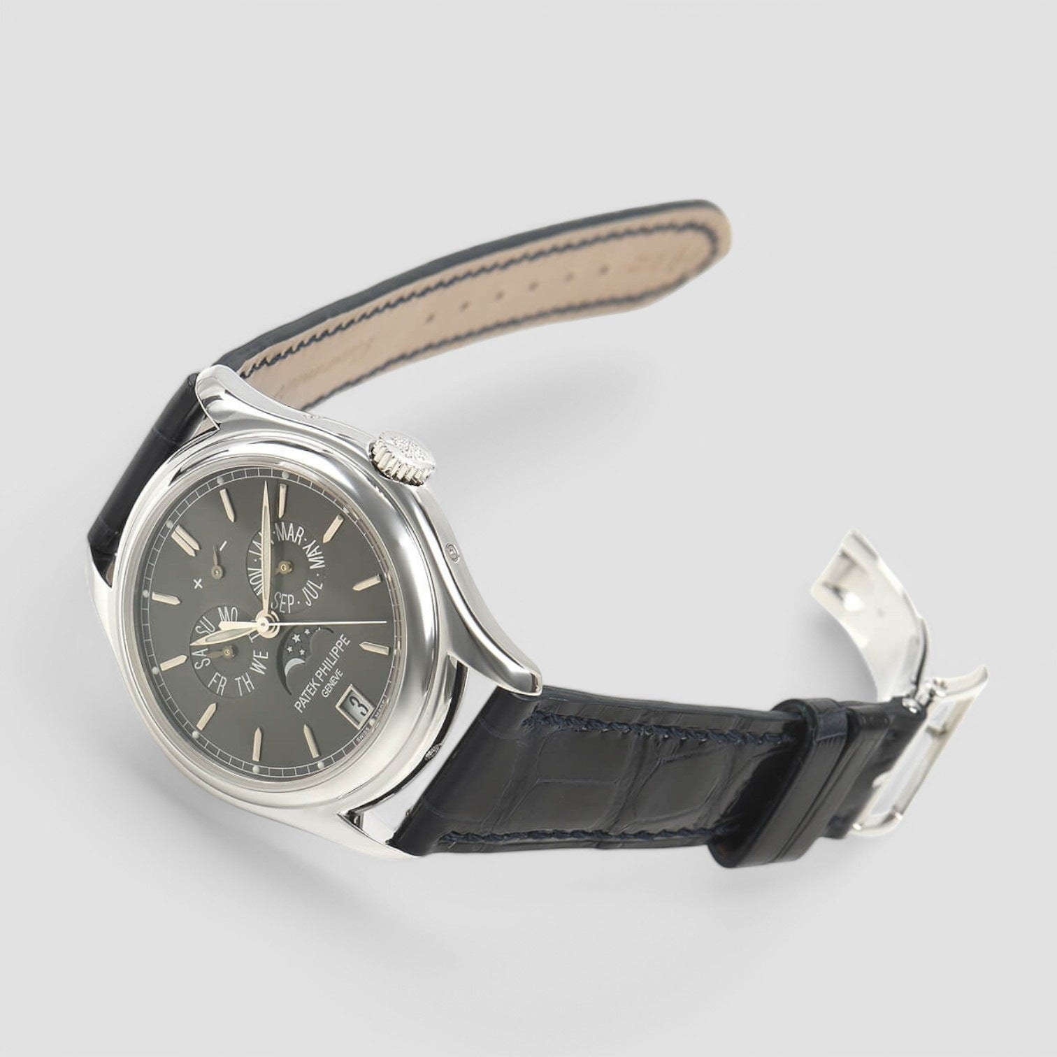 Annual Calendar Grey Dial Platinum