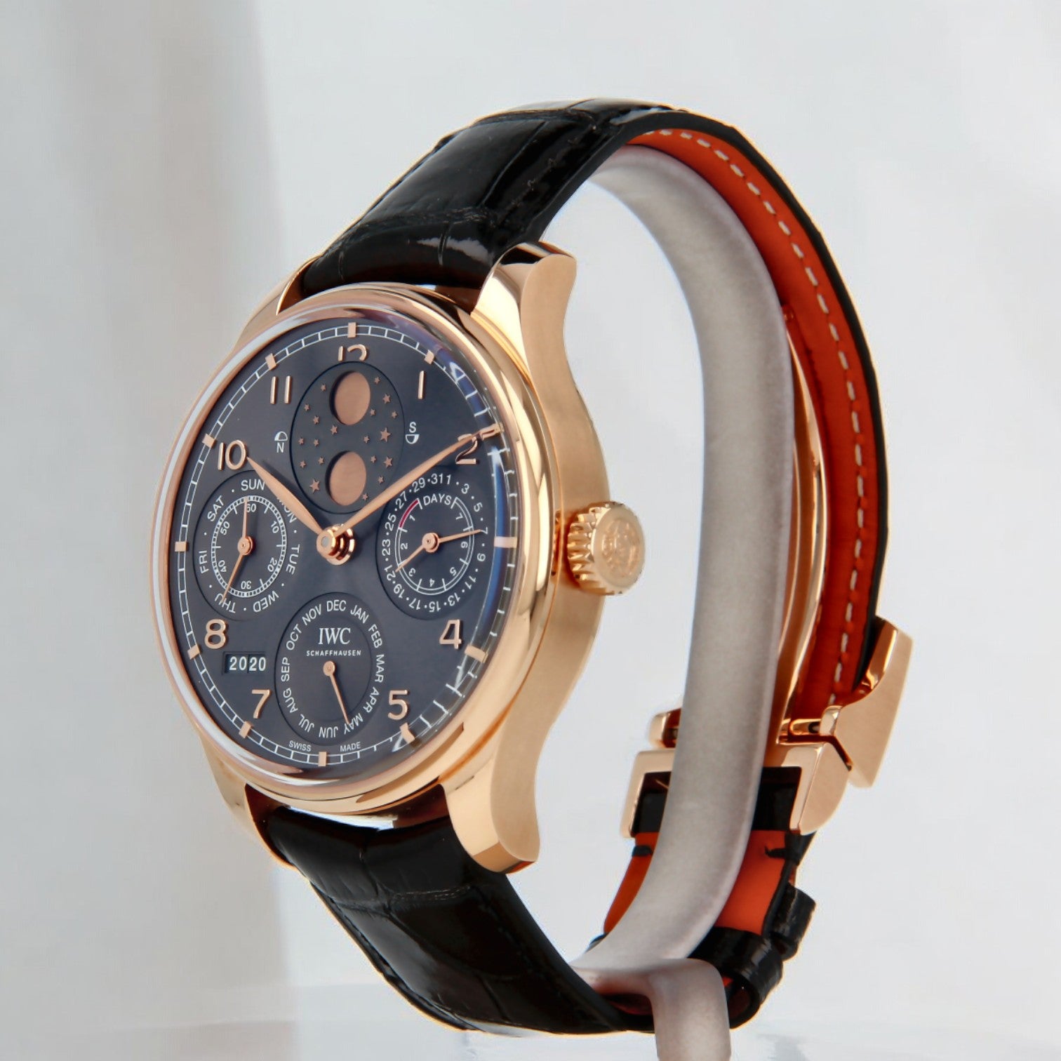 Portuguese Perpetual CalendarGrey Dial 18K Rose Gold