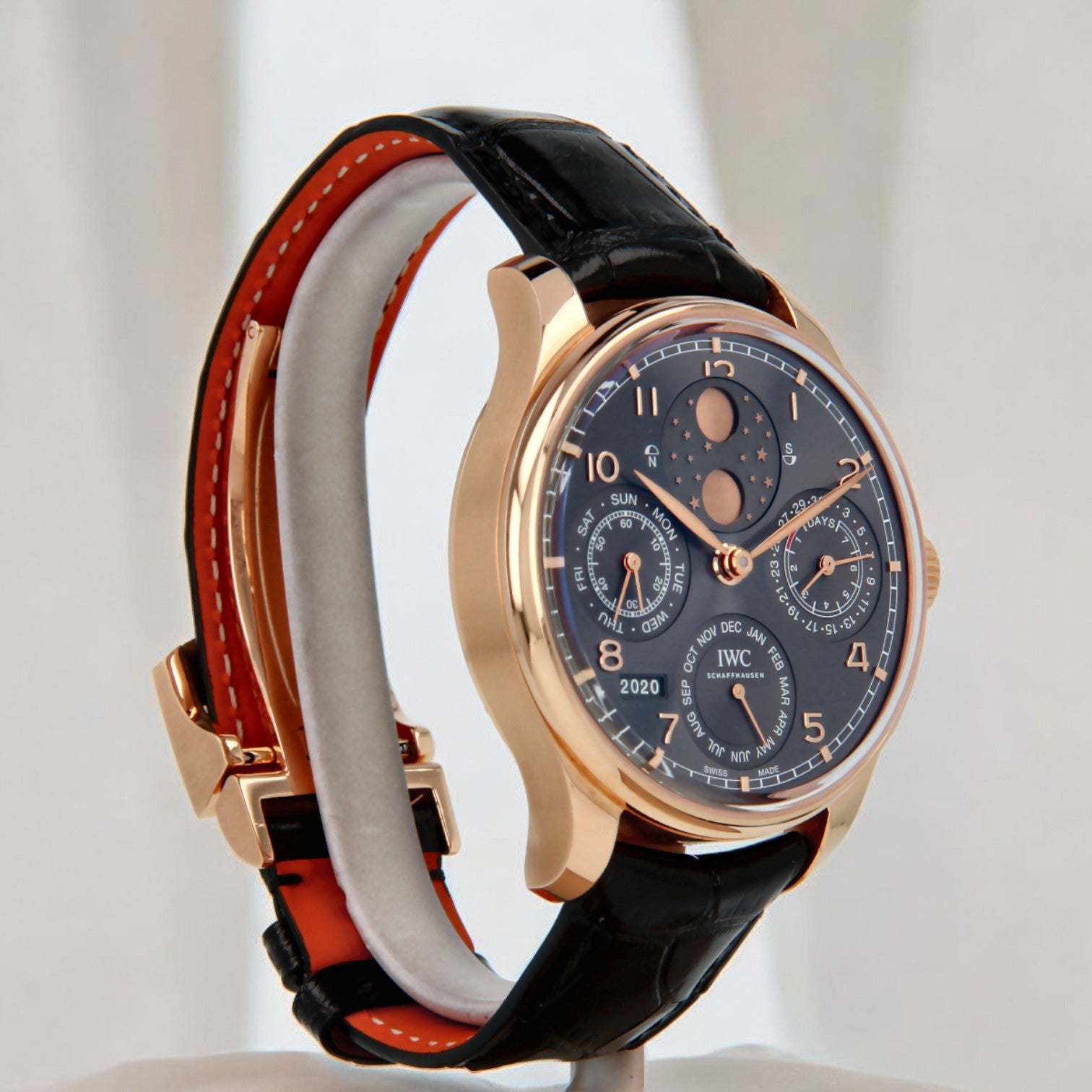 Portuguese Perpetual CalendarGrey Dial 18K Rose Gold