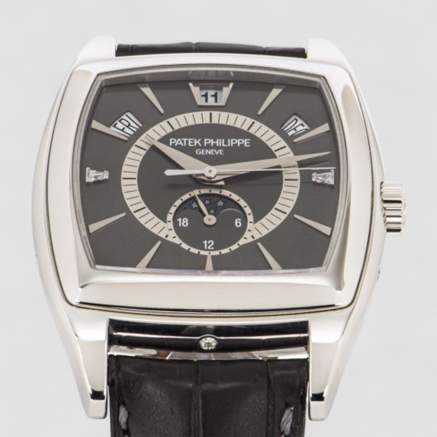 Gondolo Calendario 5135 Grey Dial Platinum