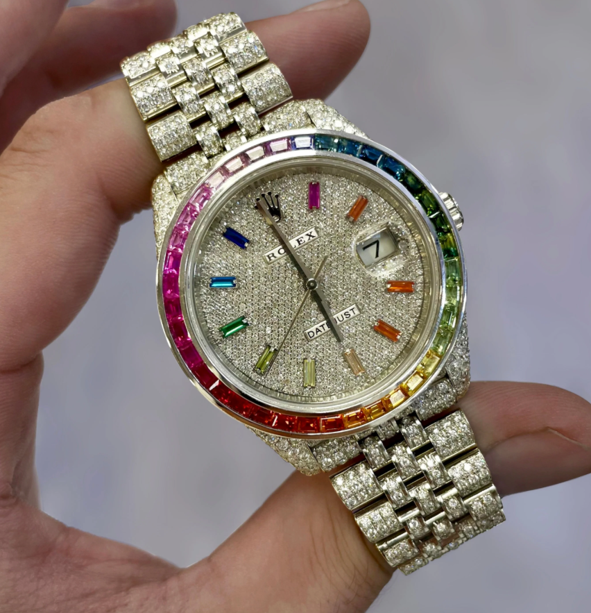 Datejust 41 Iced Out Rainbow Jubilée