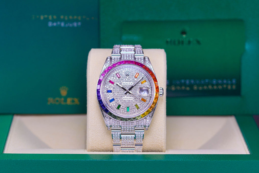 Datejust 41 Oyster - Iced Out Rainbow - Custom Diamond Set