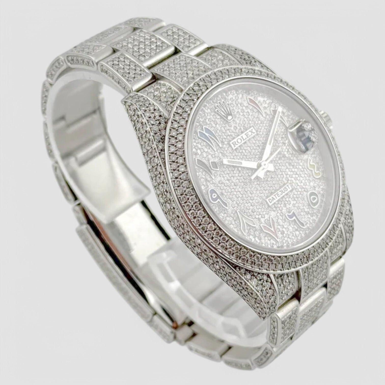 Datejust 41mm Oyster – Rainbow - Arabic Dial Iced Out