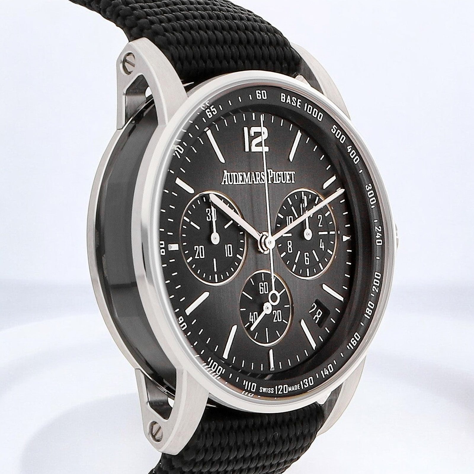 Code 11.59 Selfwinding Chronograph 41mm 18k White Gold / Ceramic Smoked Grey Dial