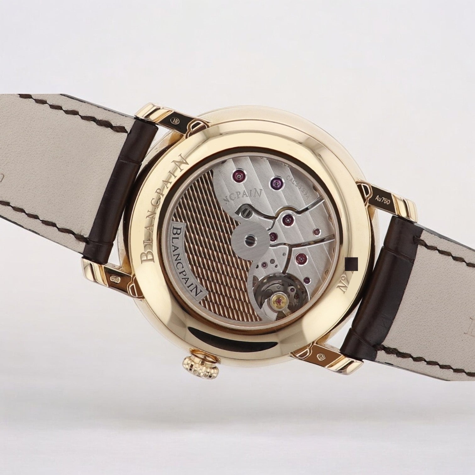 Villeret Quantieme Perpetual Calendar 8 Days 18K Rose Enamel Dial