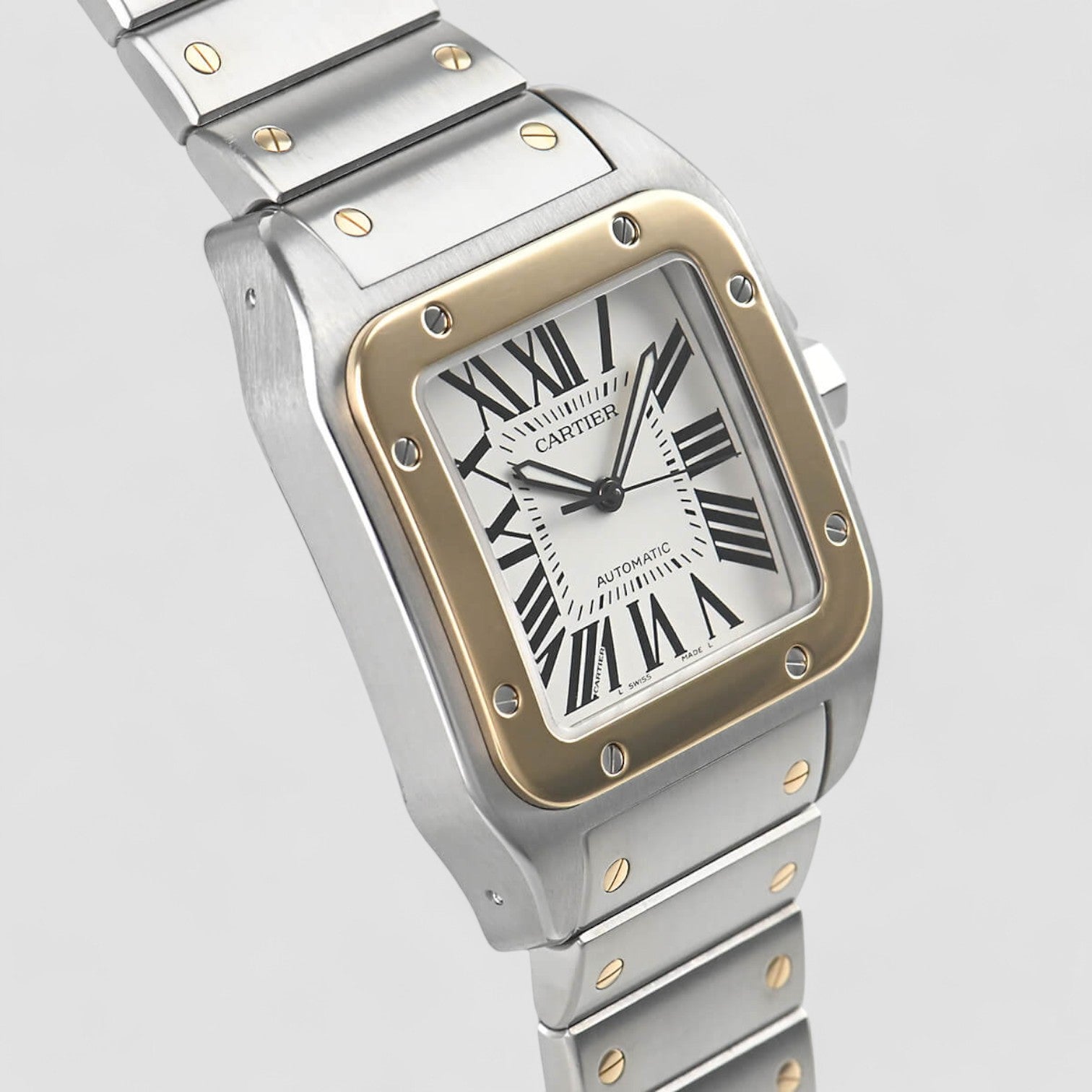 Santos 100 XL Steel Yellow Gold Watch W200728G