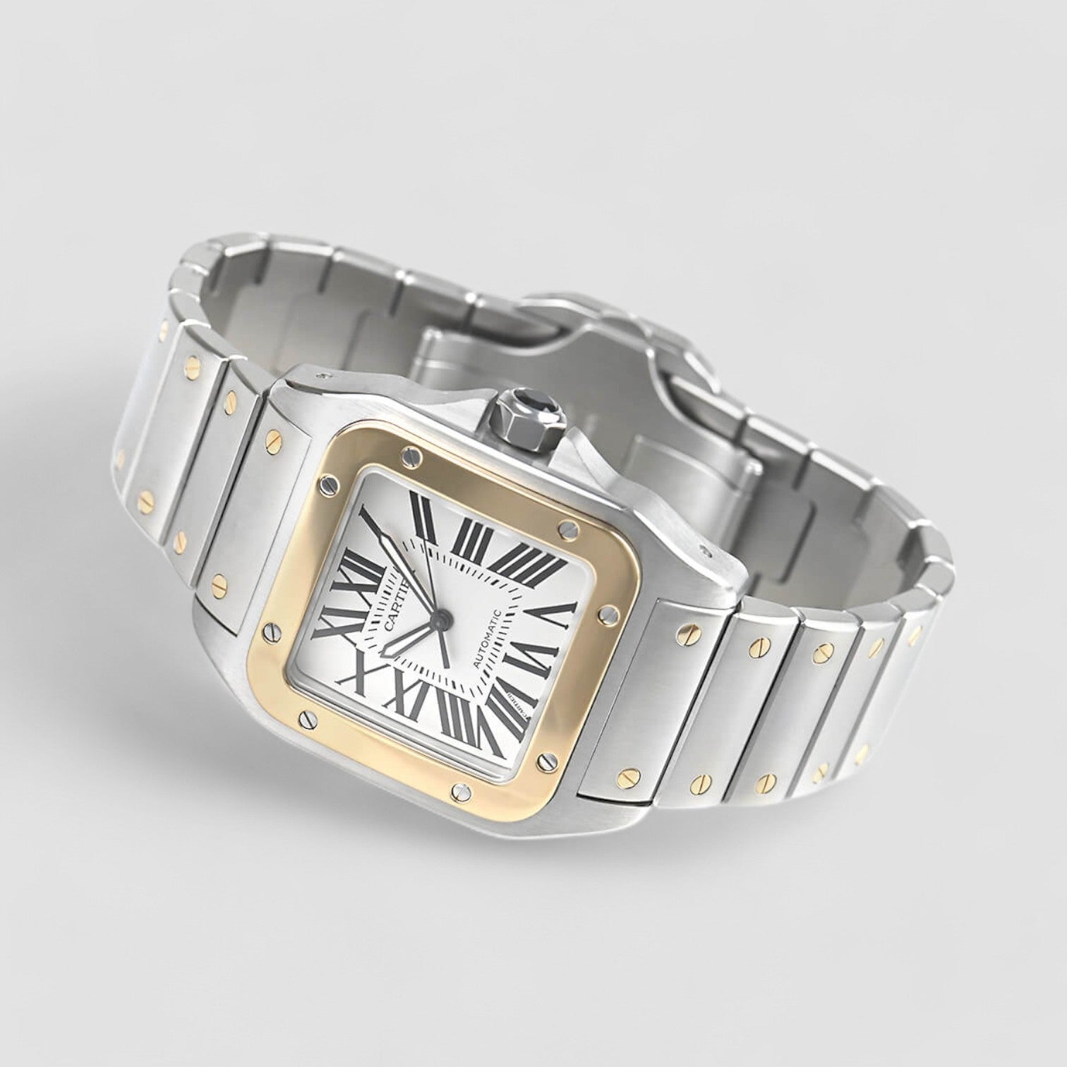 Santos 100 XL Steel Yellow Gold Watch W200728G