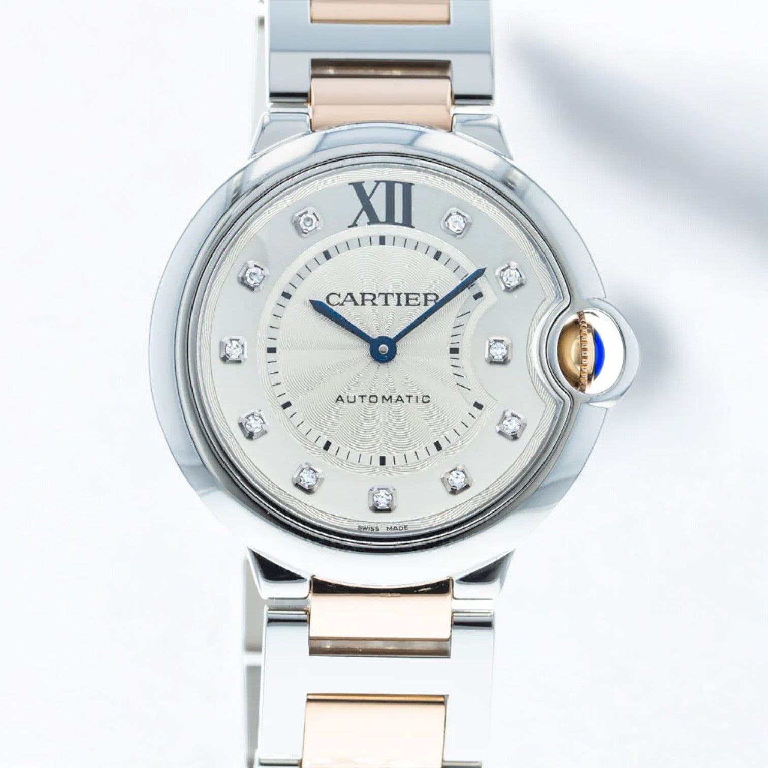 Ballon Bleu 36mm Automatic – Steel & Rose Gold with Diamonds