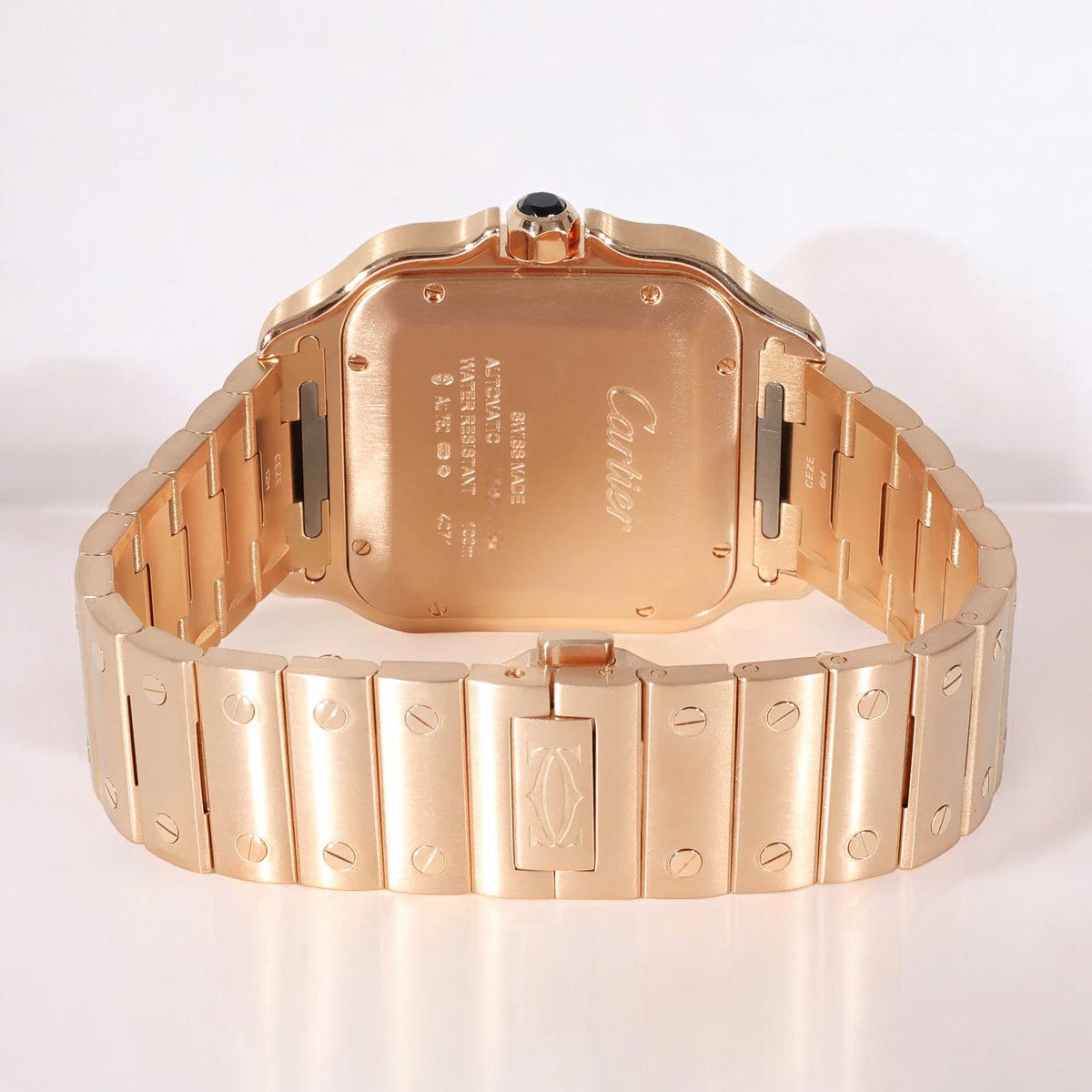 Santos Automatic 39.8mm 18-Karat Pink Gold Interchangeable Alligator