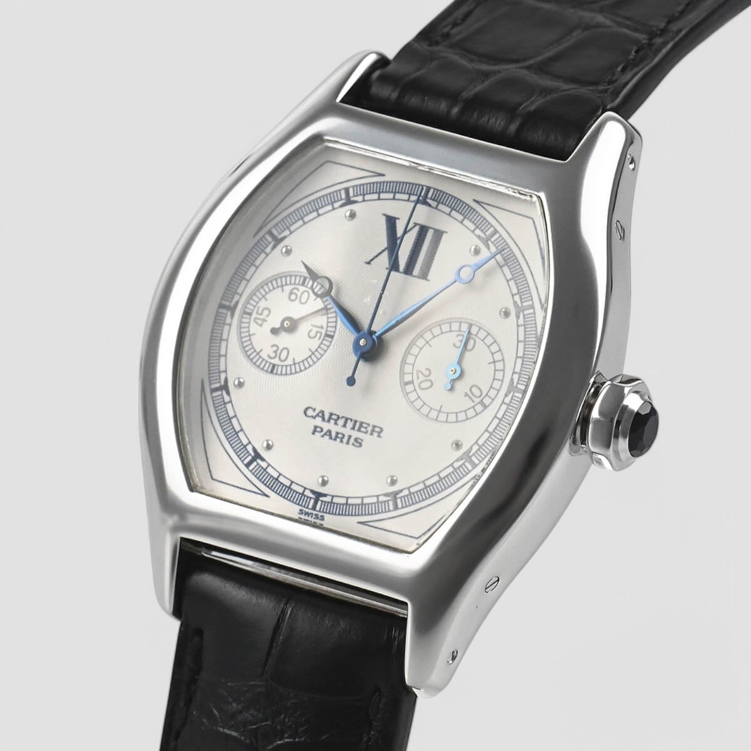 Tortue Privee Collection 2396 – Monopoussoir Chronograph in 18K White Gold