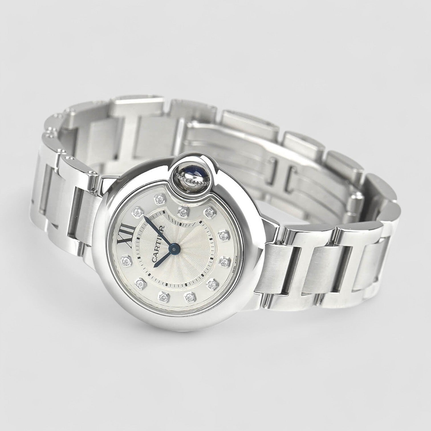 Ballon Bleu Silver Diamond Dial Steel