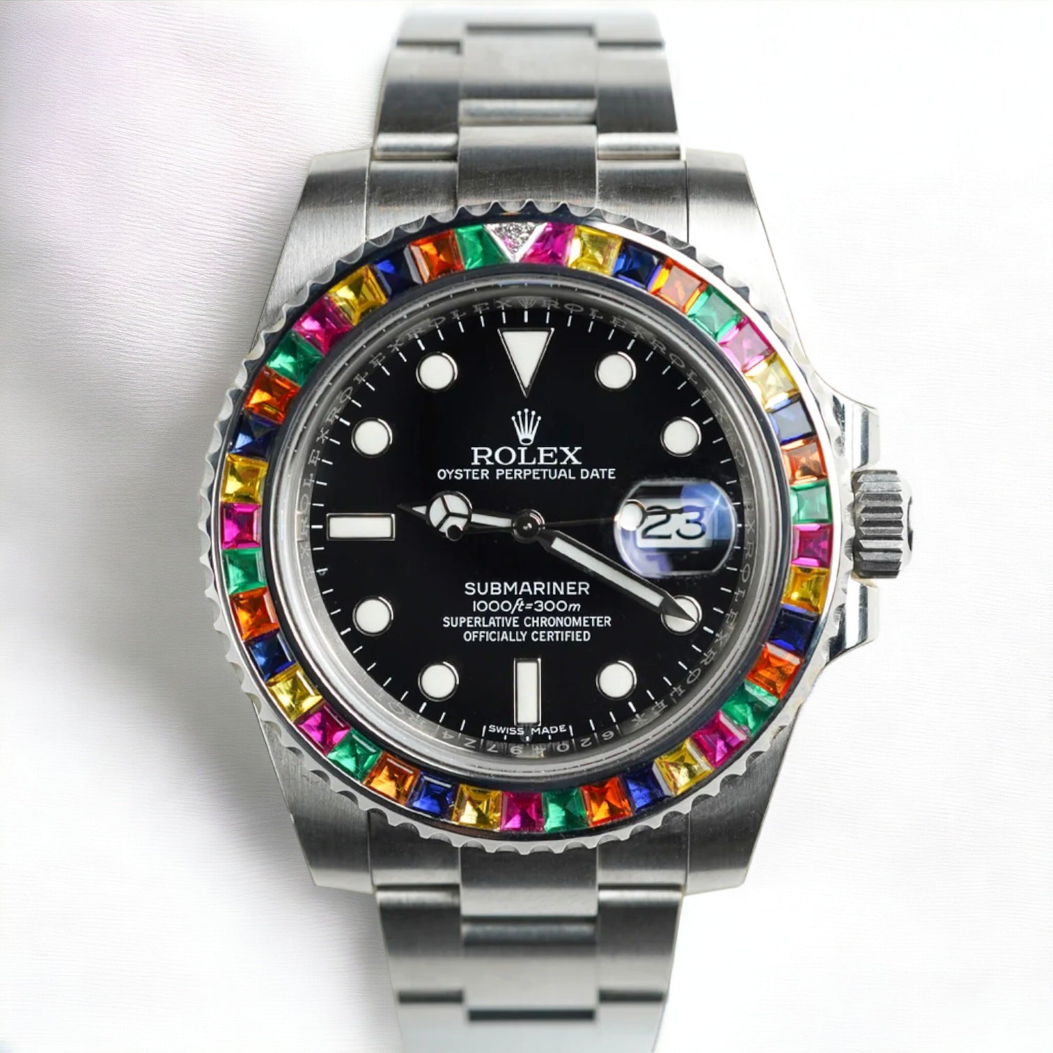 Rolex Submariner Date New Haribo Diamond Bezel Iced Out Custom