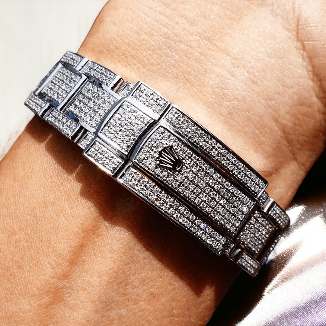 Datejust 41 - Oyster – Blue Dial – Custom Diamond-Set - Iced Out