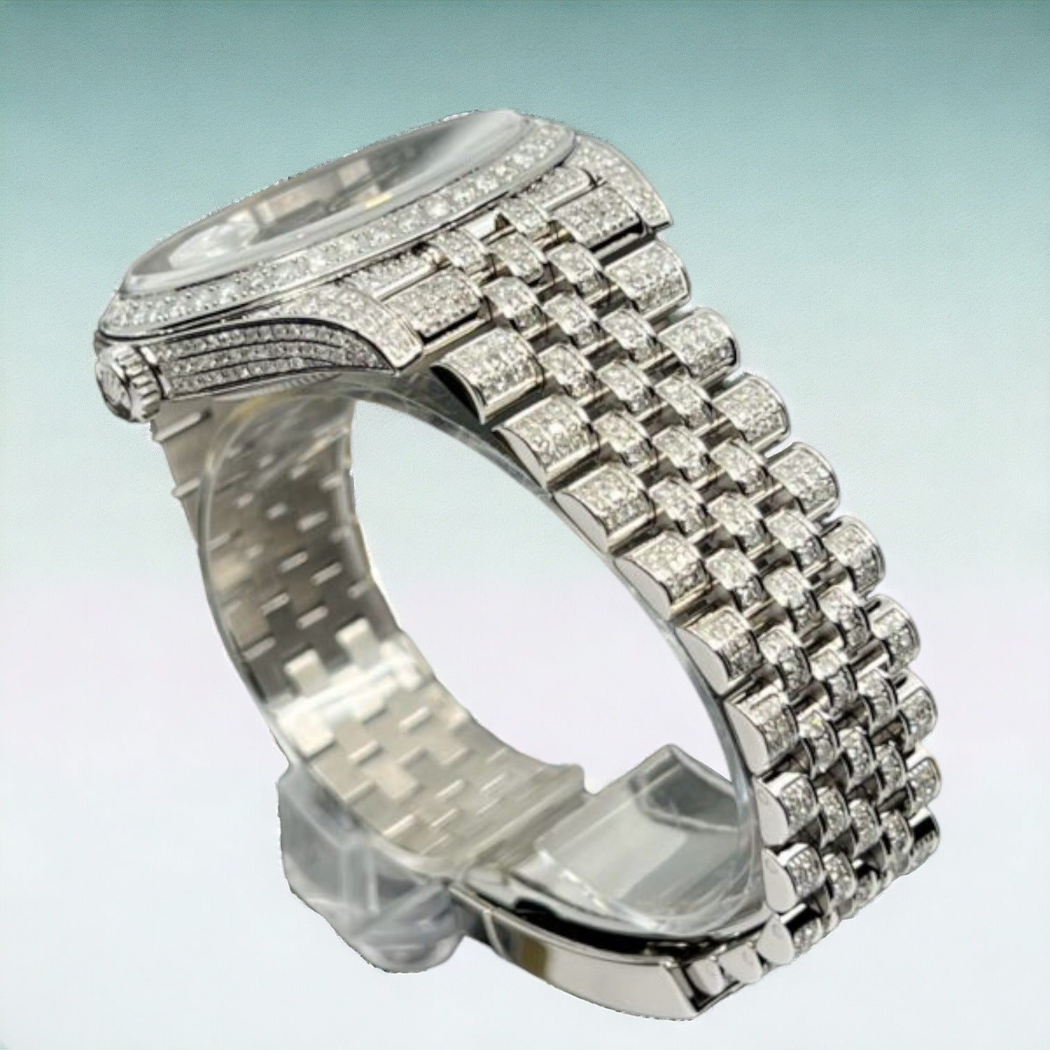 Datejust 41 Full Iced out – Diamonds – Green Dial – Jubilee