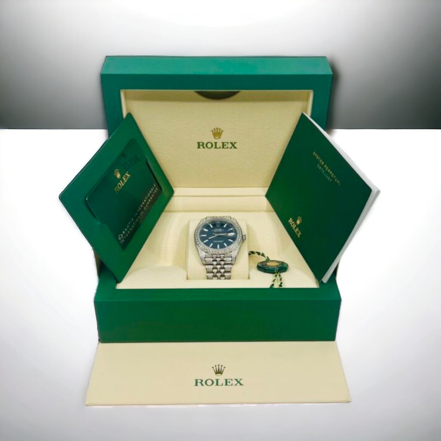 Datejust 41 Full Iced out – Diamonds – Blue Dial – Jubilee