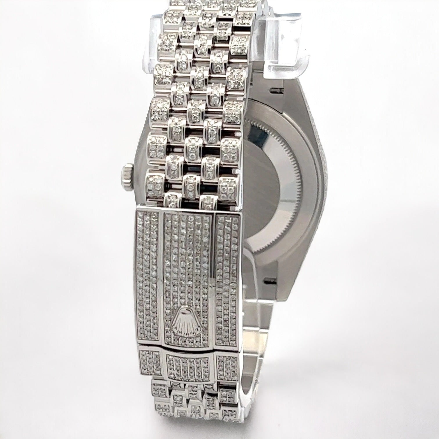 Datejust 41 Full Iced out – emerald bezel - green arabic dial