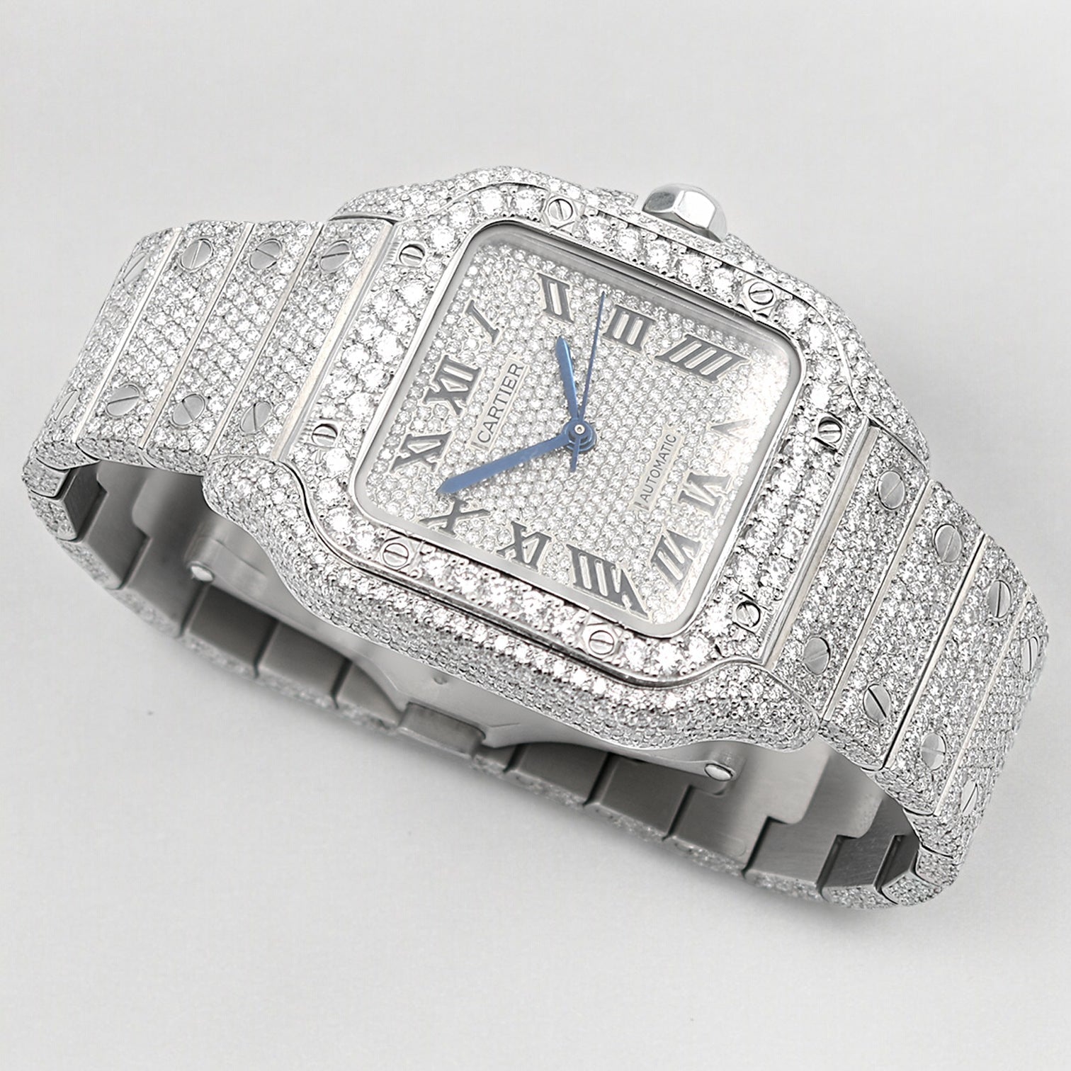 Santos De Cartier ICED OUT 35MM MEDIUM DIAMOND
