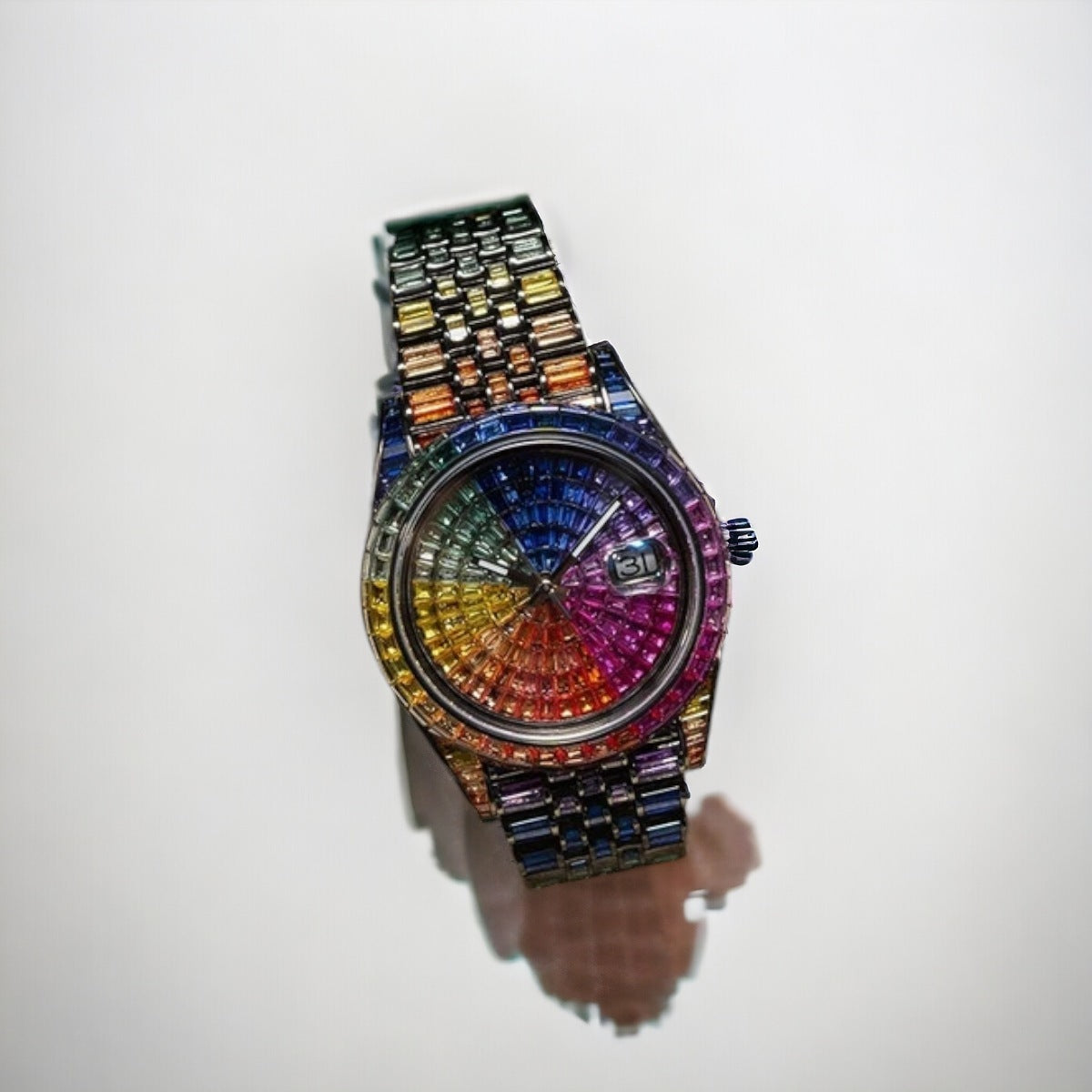 Datejust 41 Rainbow Saphire Iced Out - Custom