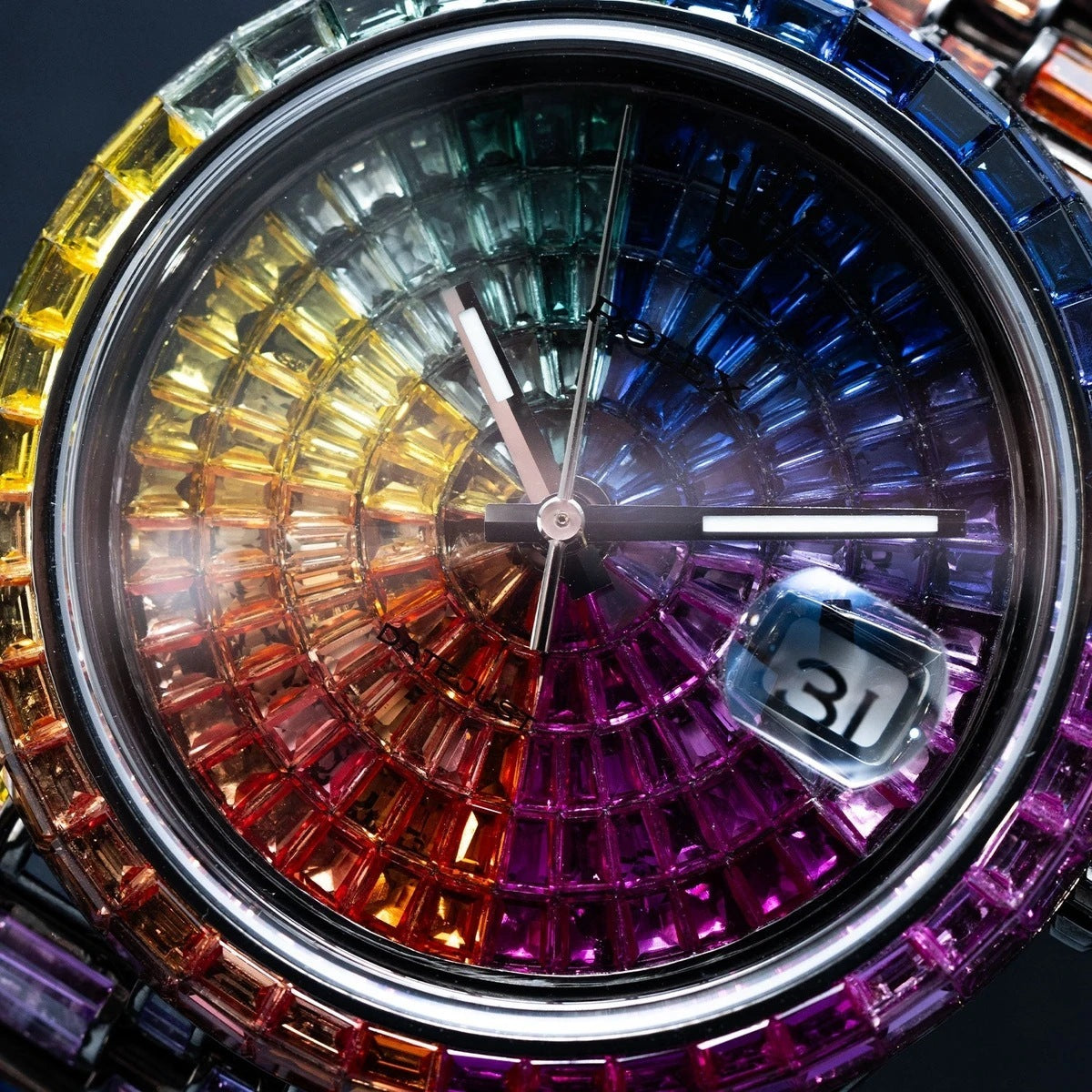 Datejust 41 Rainbow Saphire Iced Out - Custom
