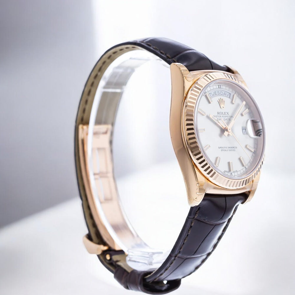 Day-Date 36 Rose Gold Silver Dial