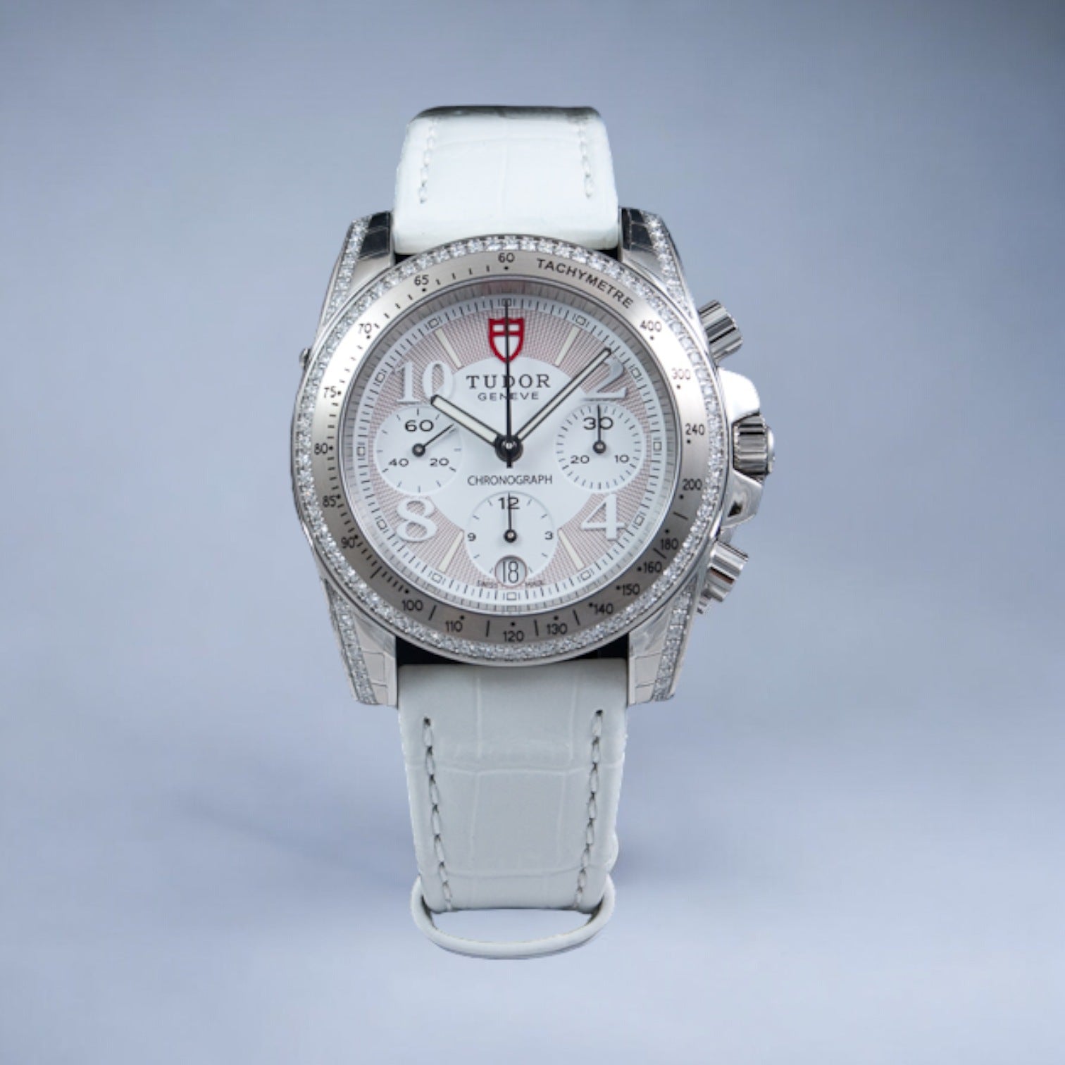 Classic Chronograph Pink Steel diamond