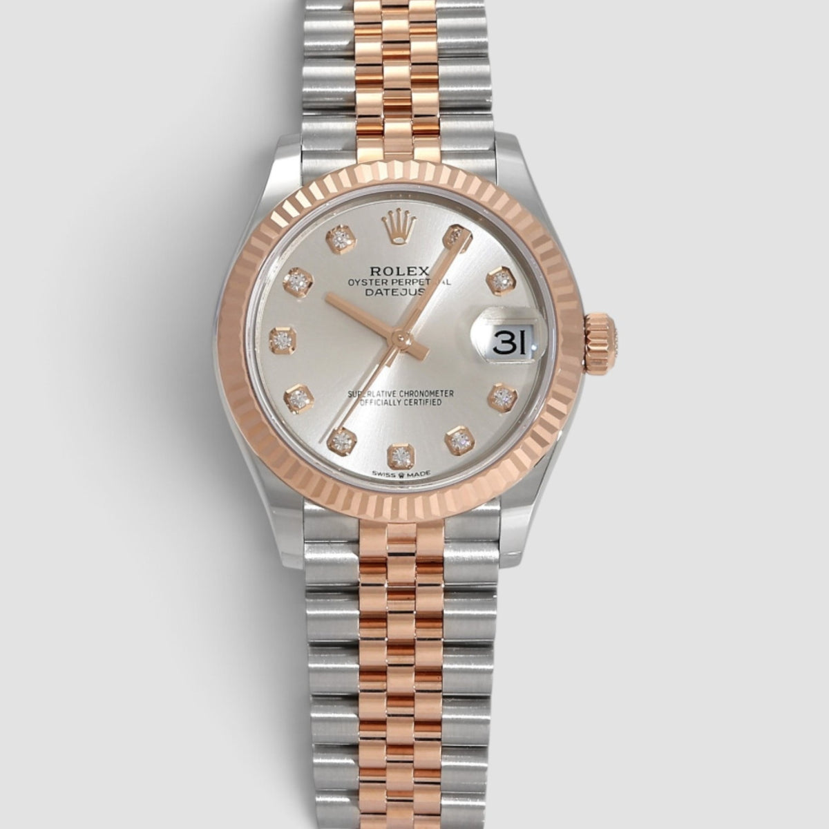 Datejust 31 Silver Diamond Dial Jubilee