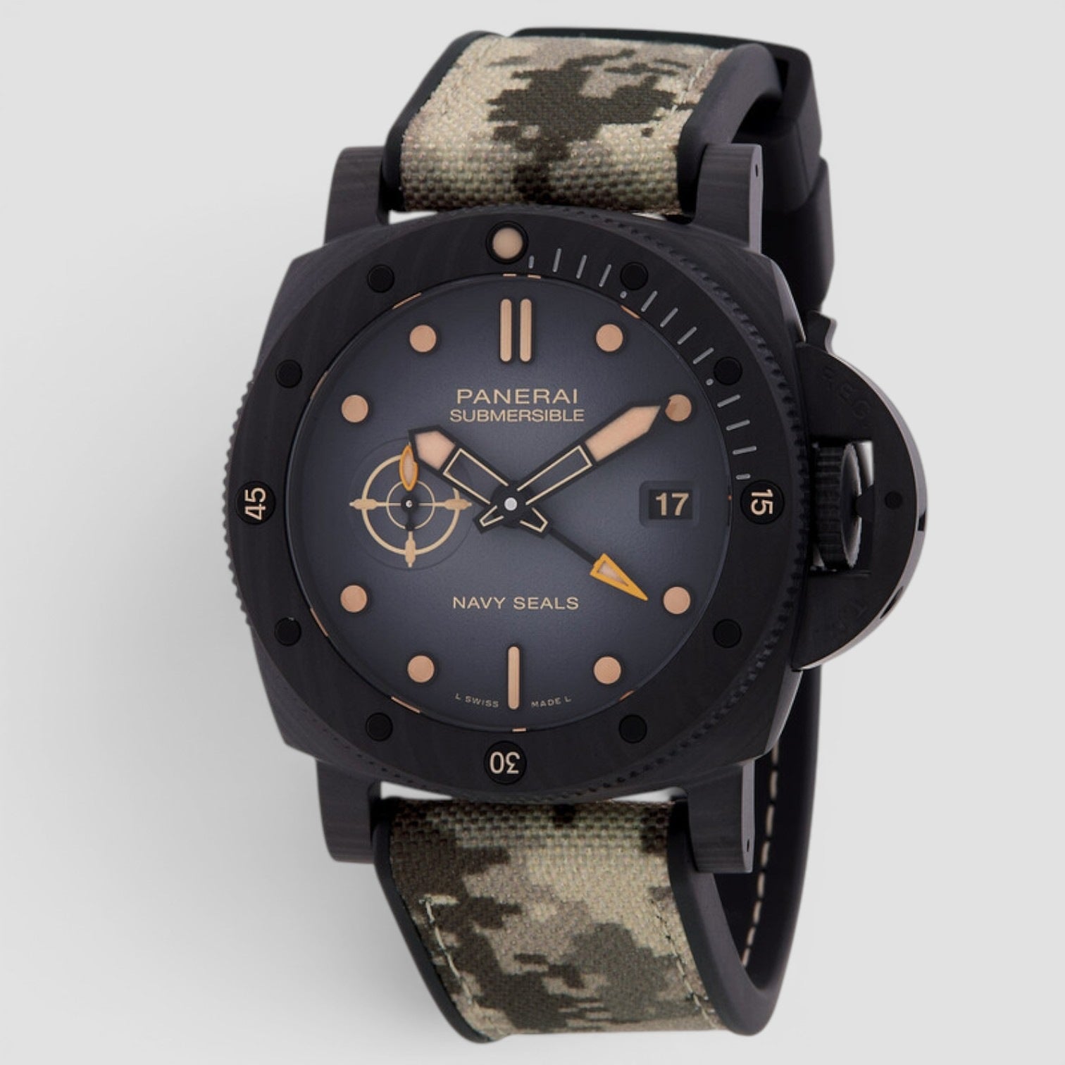 Submersible QuarantaQuattro Carbotech Automatic Black Dial Watch