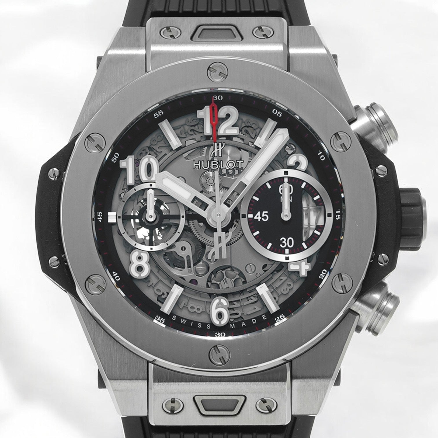 Bang Unico 42mm Titanium Case Skeleton Dial Rubber