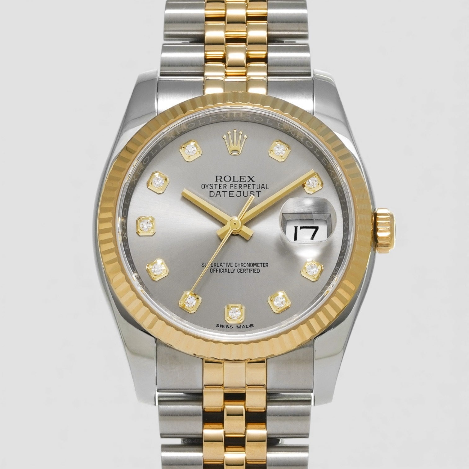 Automatic Silver Dial Stainless Steel and Yellow Gold Men's Watch