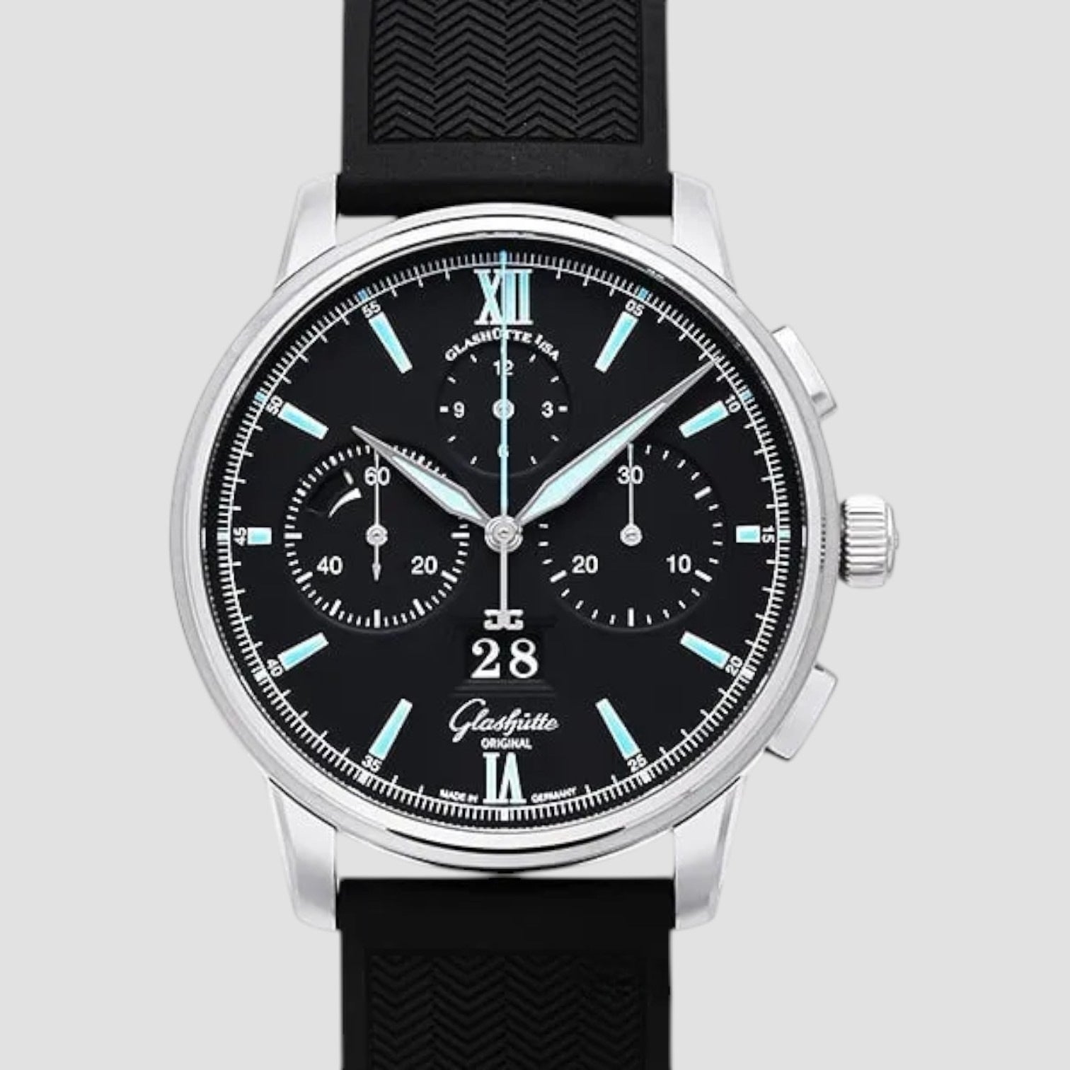 Senator Chronograph Panorama Date / Black Dial
