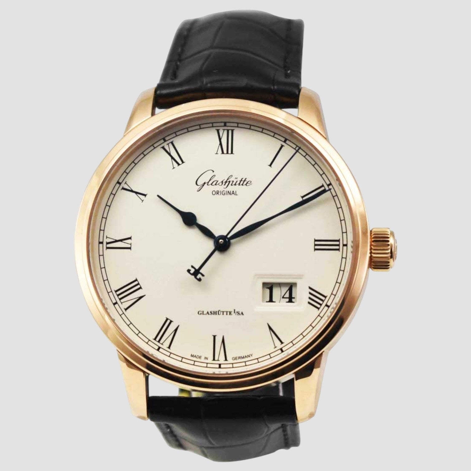 Senator Panorama Date 18K Rose Gold