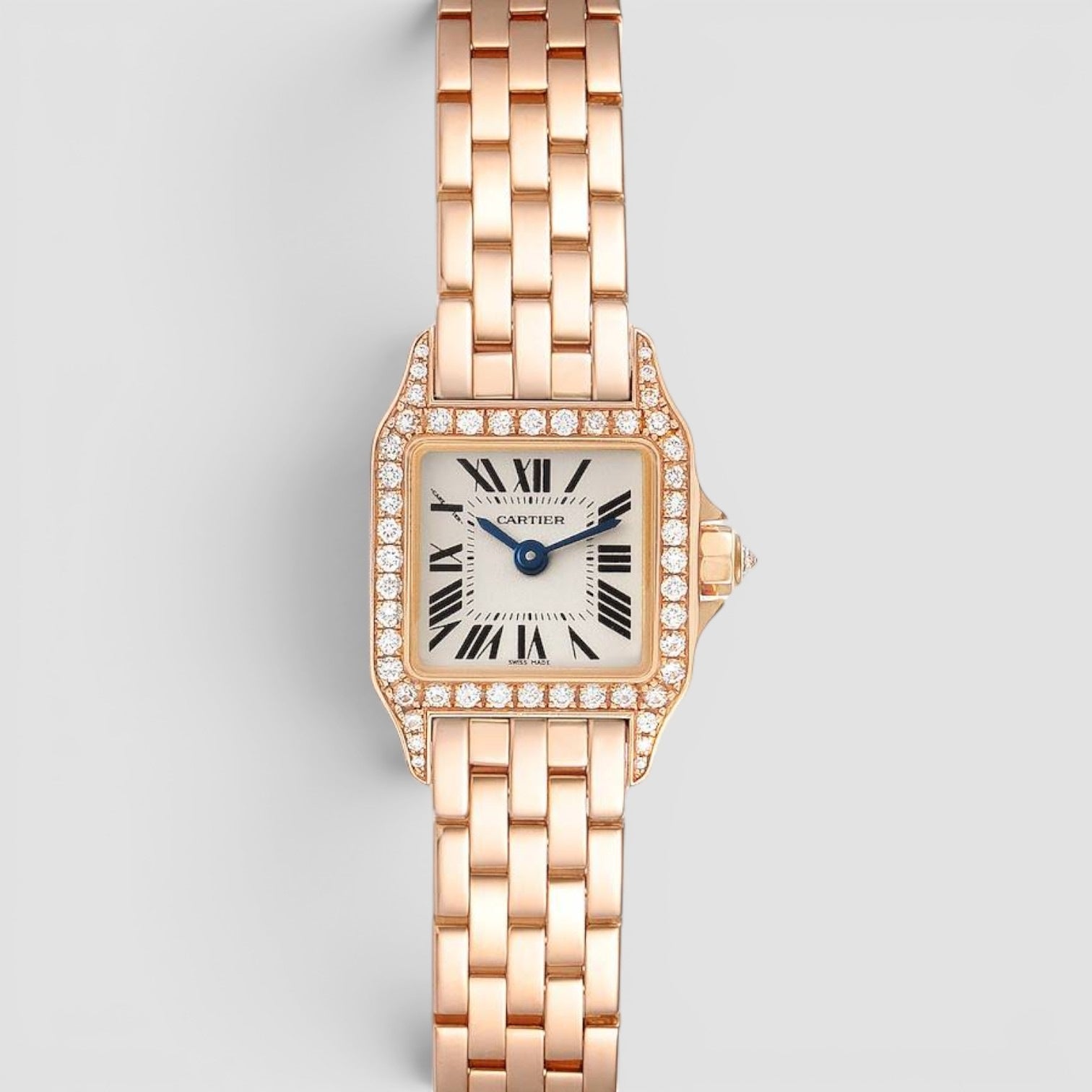 Santos Demoiselle Mini 18K Rose Gold Diamond-Set