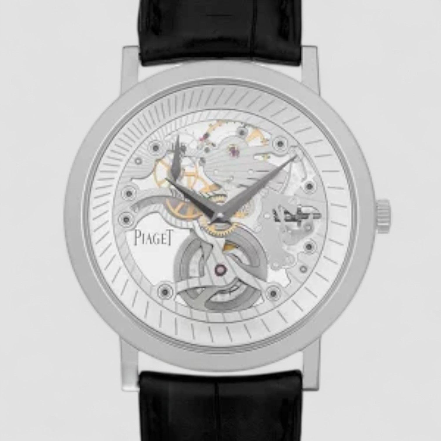 Skeleton White Gold Watch
