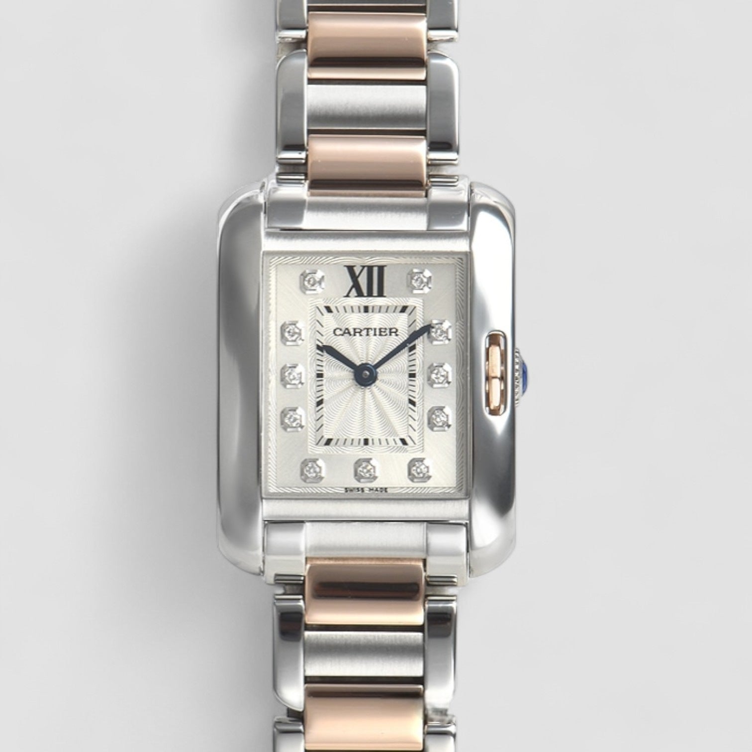 Tank Anglaise Small Diamond Dial 18K / SS