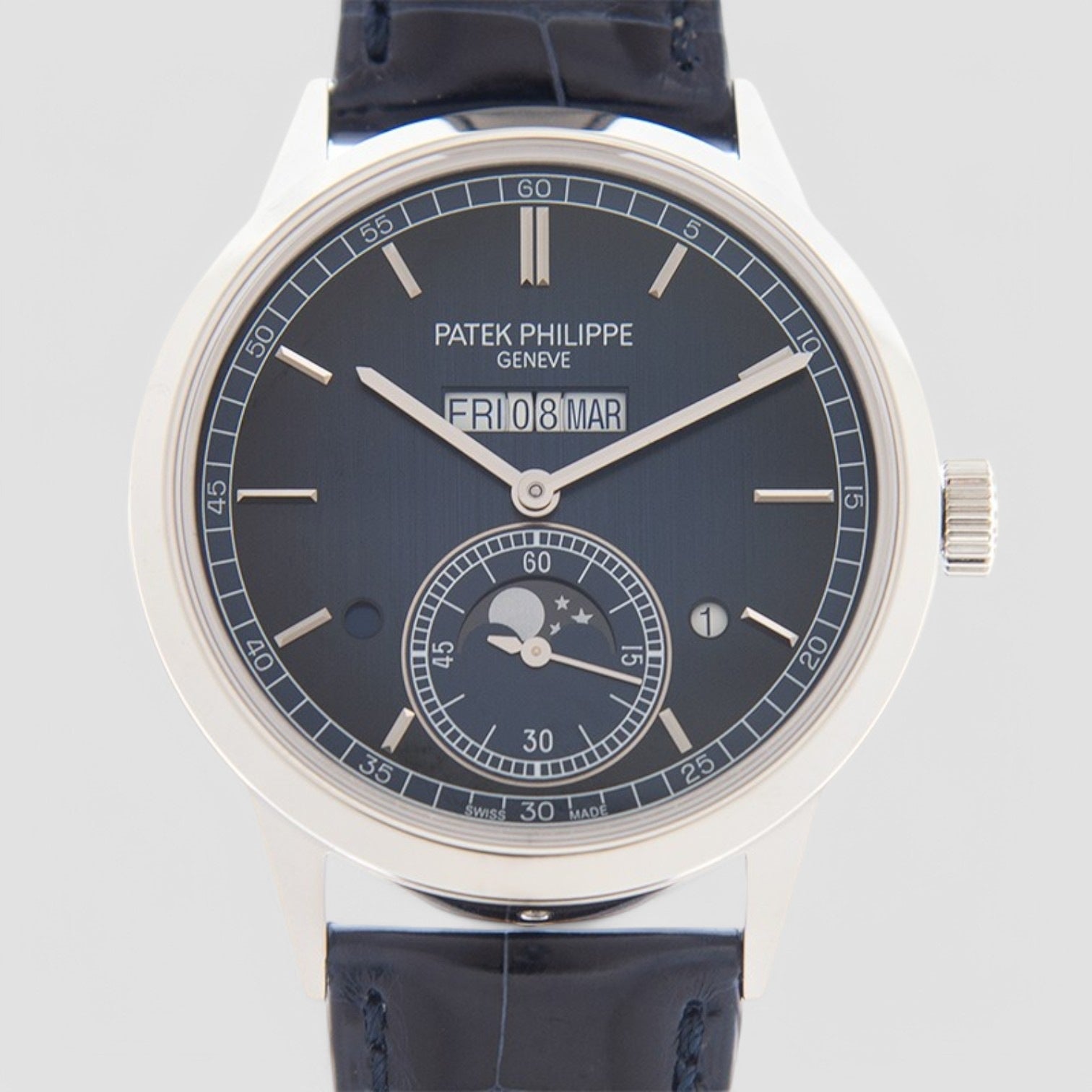 Perpetual Calendar 5236P In Line Perpetual Calendar Platinum Blue Dial