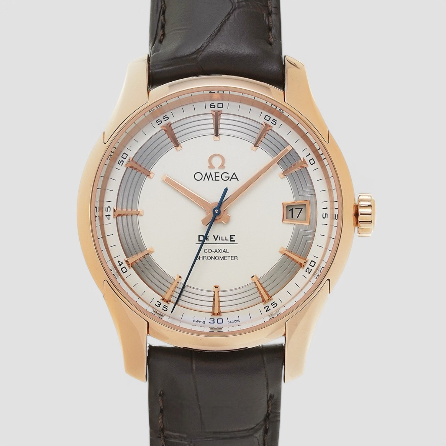 De Ville Hour Vision Automatic Men's 18kt Rose Gold Watch