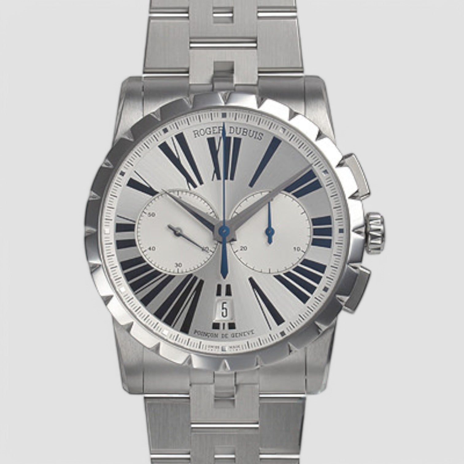 Excalibur 42 Steel / Silvered / Roman / Bracelet