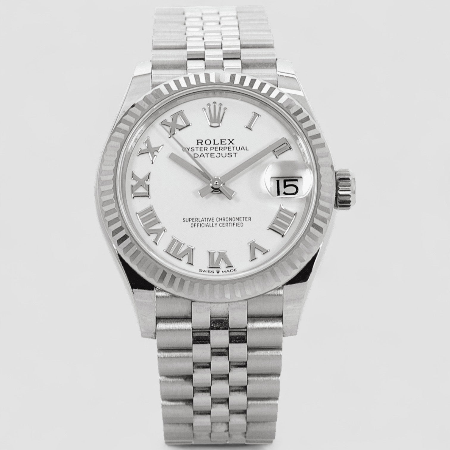 Datejust 31 White Roman Numeral Dial Women's Watch