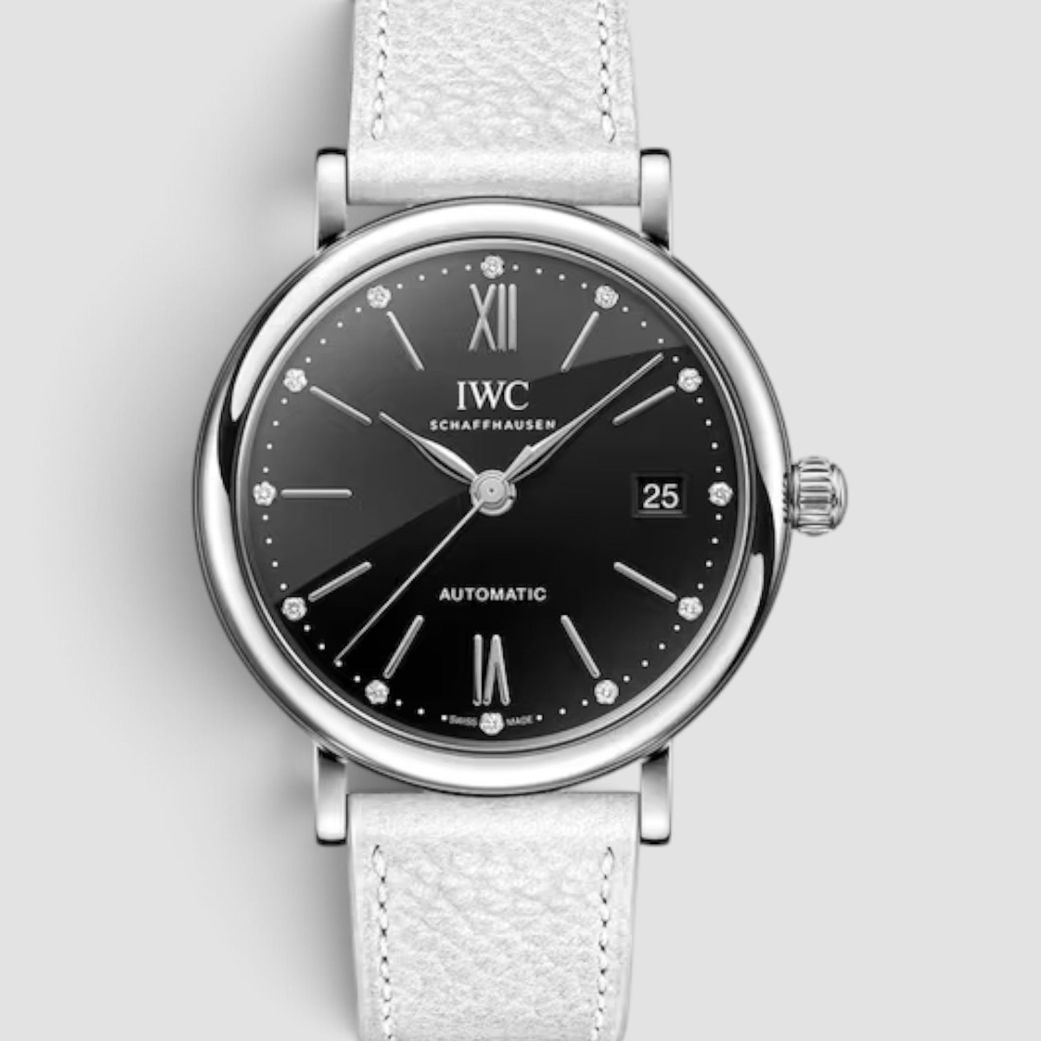 Portofino Automatic 37mm Stainless Steel Black Diamond Dial
