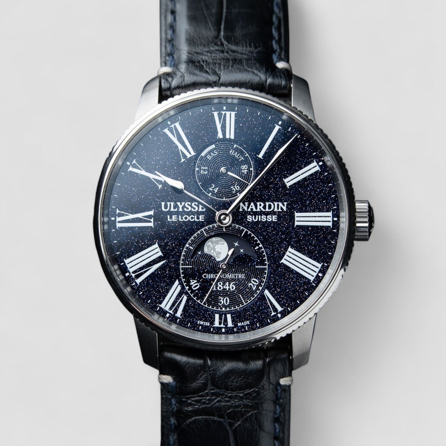 Nardin Marine Torpilleur Aventurine Moonphase Limited Edition Blue 42mm