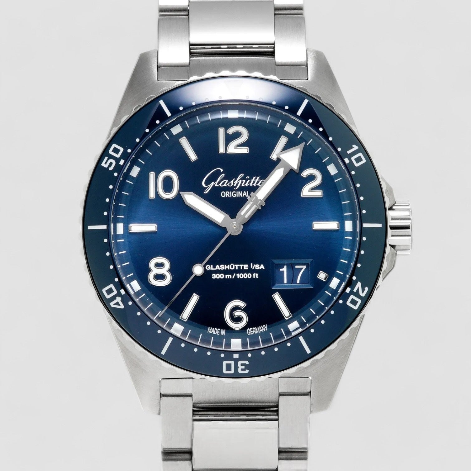 SeaQ Panoramadatum Panorama Date Blue Dial SS