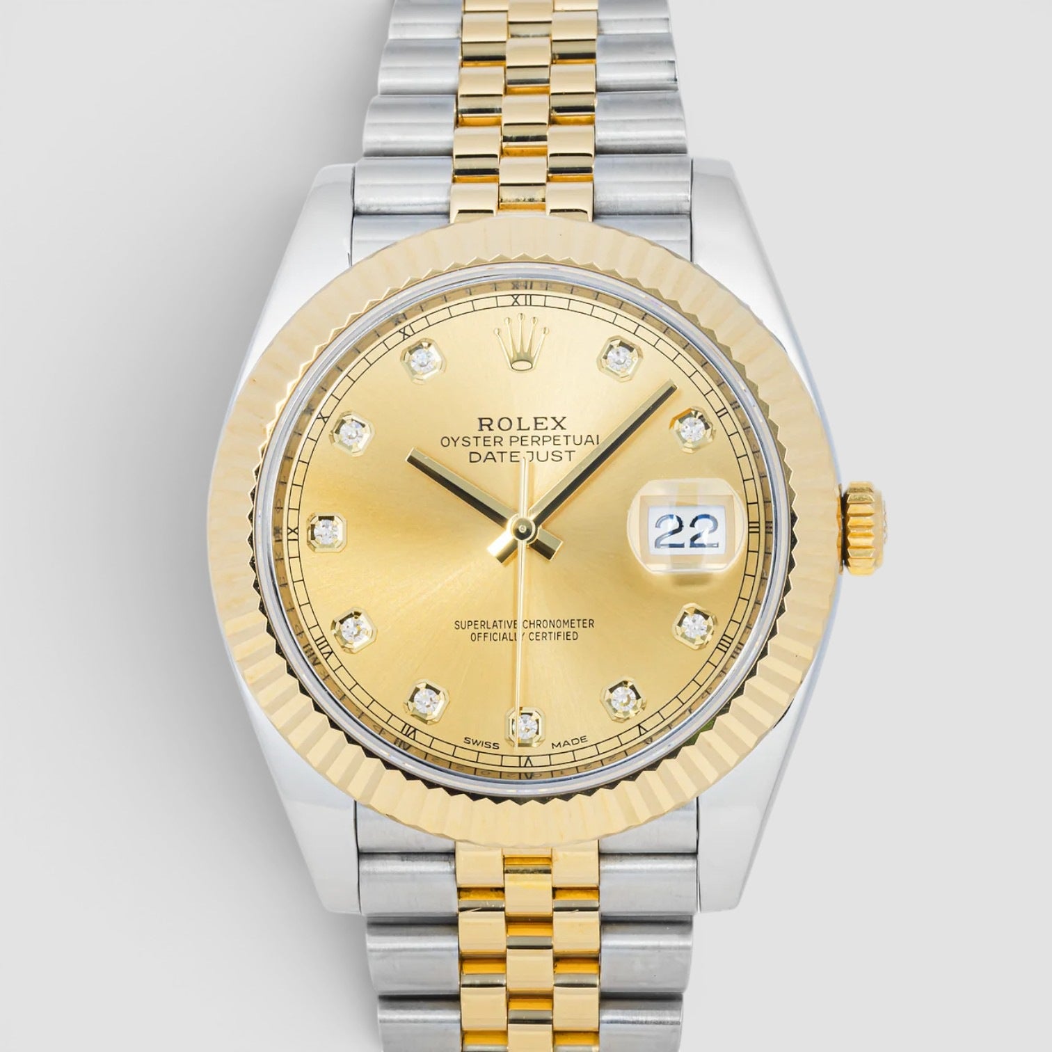 Datejust 41 champagne diamond dial jubilee