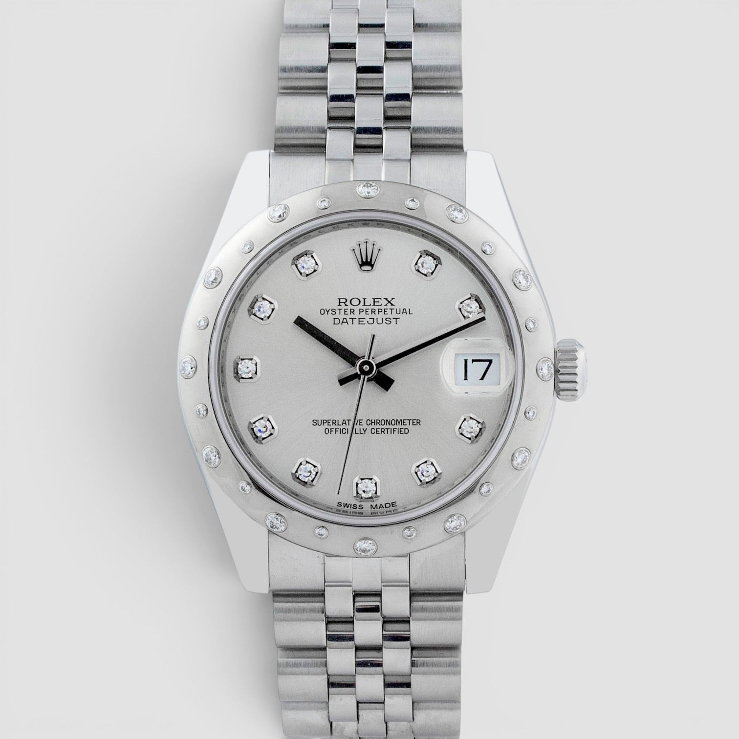 Datejust 31mm Stainless Steel Diamond Bezel Mother-of-Pearl Dial