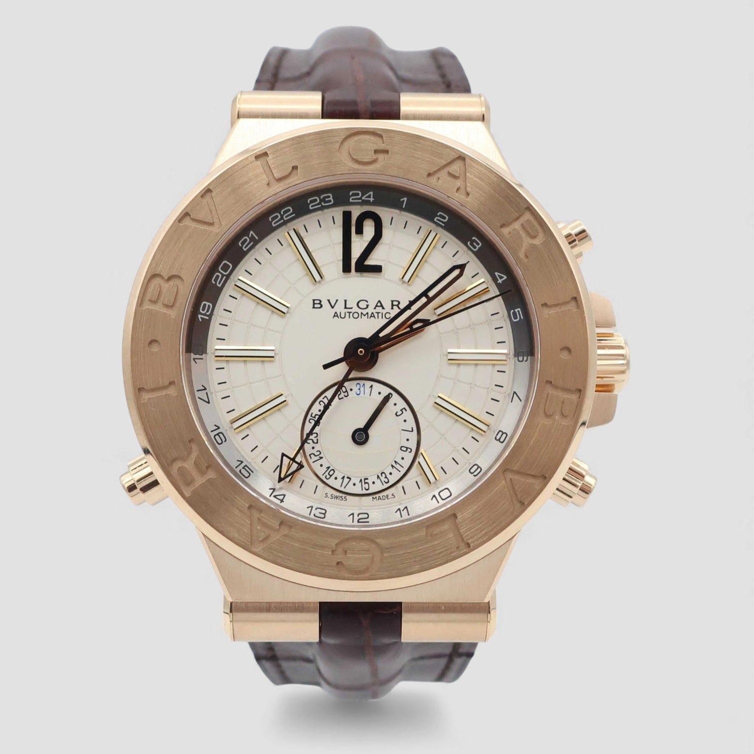 Bulgari Diagono Automatic GMT 40mm Mens Watch dgp40c6gldgmt