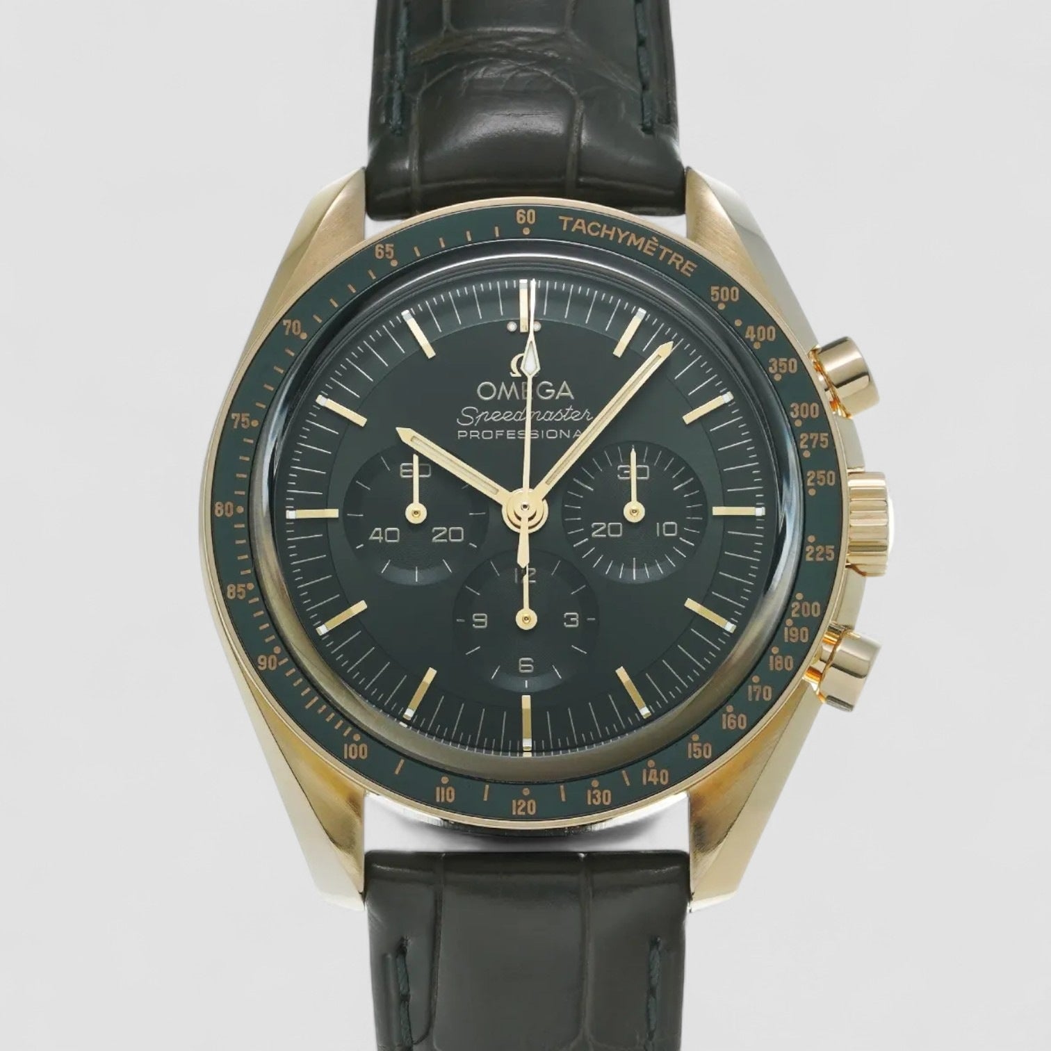 Speedmaster Moonwatch Professional Yellow Gold MOONSHINE Green Dial