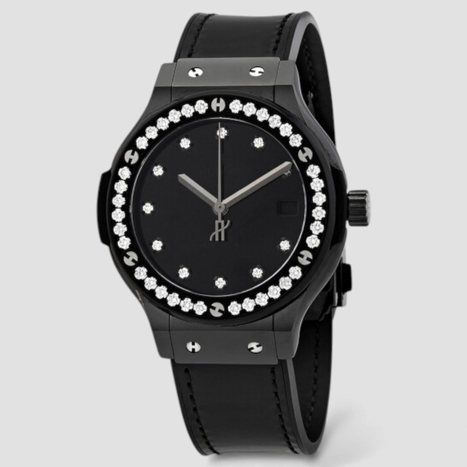 Classic Fusion Lacquered Black Dial Automatic Men's Diamond Watch