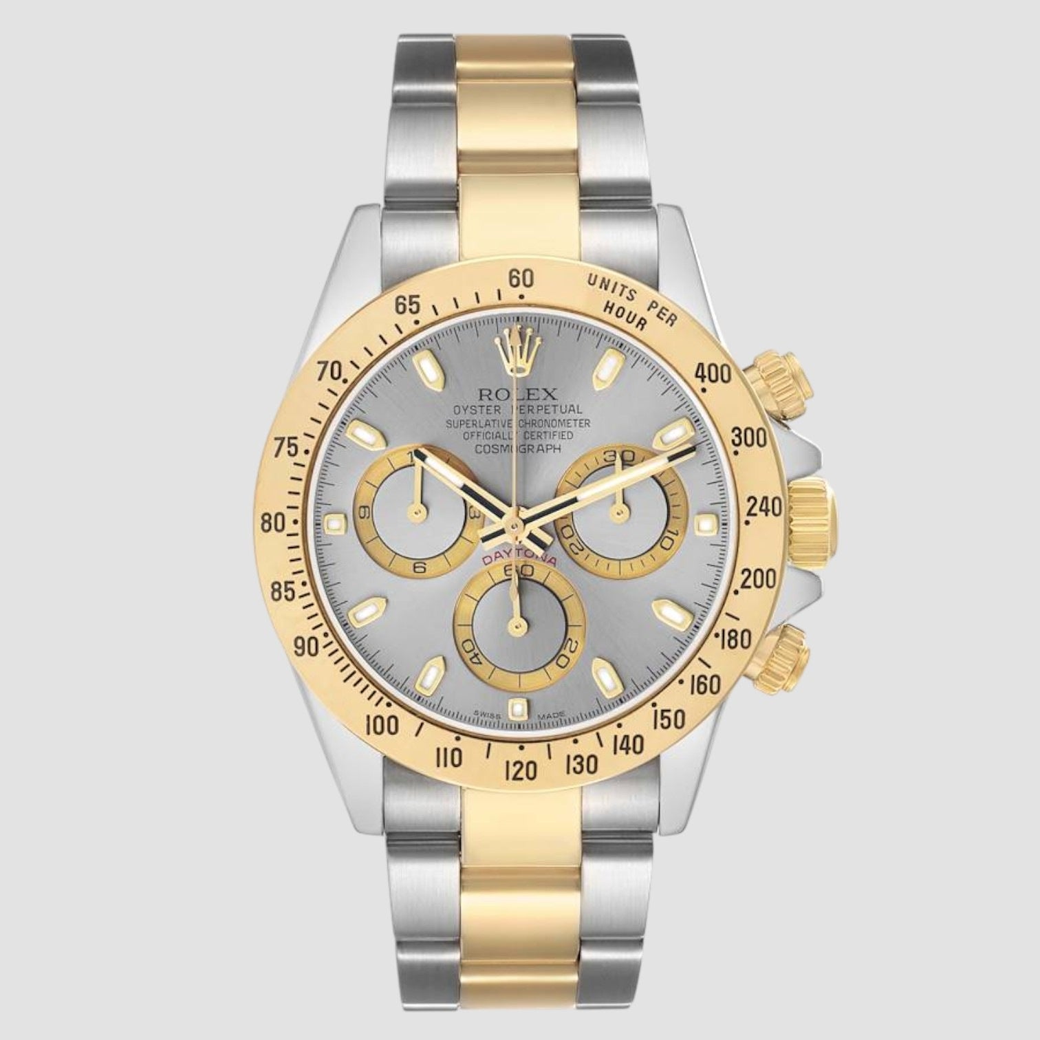 Cosmograph Daytona Grey Dial 18kt Yellow Gold Oyster Automatic Men's Watch